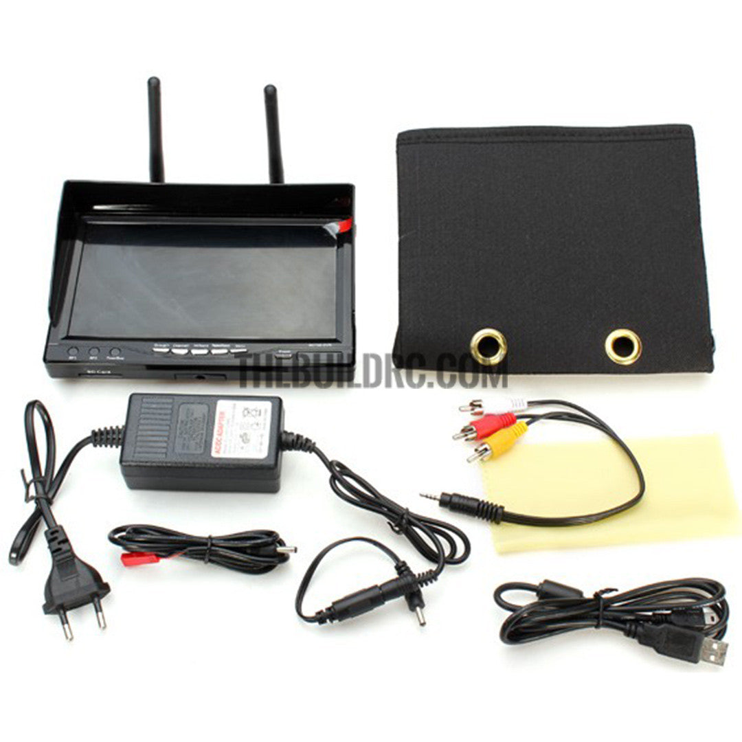 RC732-DVR 7'' 5.8GHz 32CH Diversity Receiver FPV Monitor DVR w/ Built-in Battery