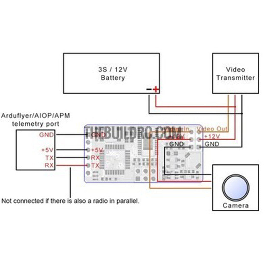 CRIUS MAVLink-OSD Compatible With MinimOSD DC-DC Flight Control Board