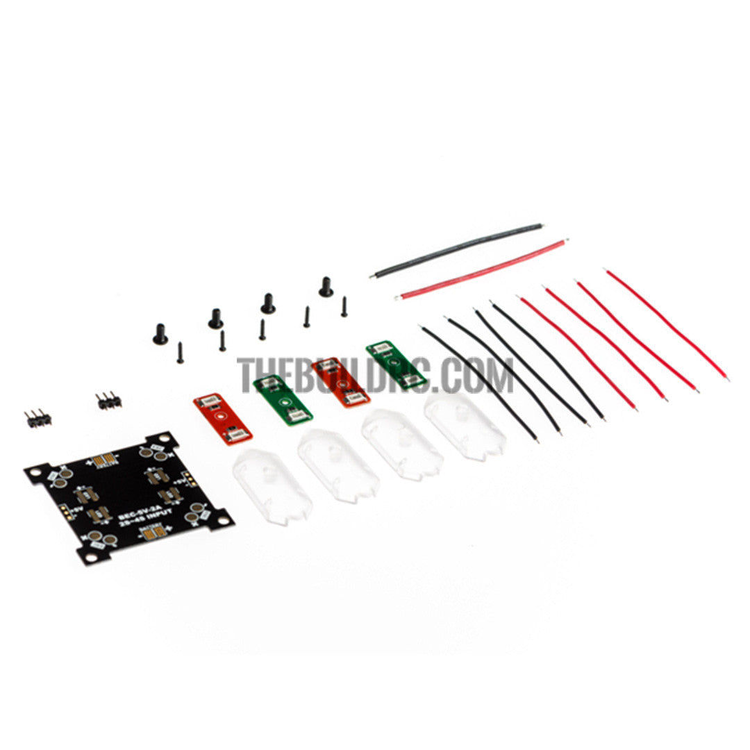 KK260 QAV FPV Frame Kit w/ Expand Board + LED Modules & 5V 2A BEC