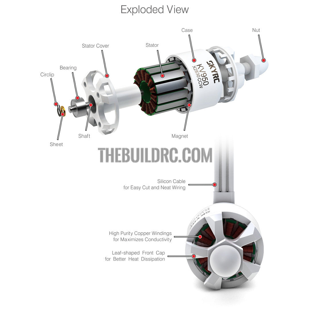 SkyRC X2830 Brushless Motor for Quadcopter CW x 1pcs