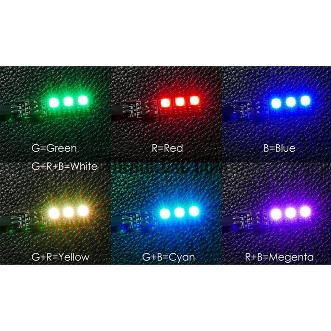 RGB LED Lamp Panel 16V 4S Lipo 7 Colors Switch For FPV Helicopter Multi-axis