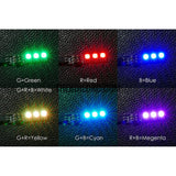 RGB LED Lamp Panel 12V 3S Lipo 7 Colors Switch For FPV Helicopter Multi-axis