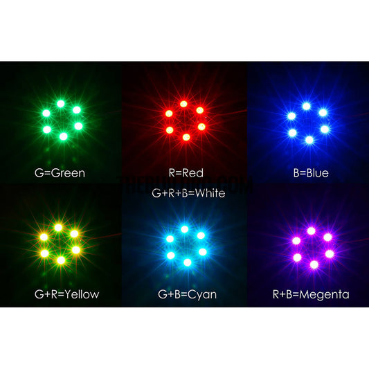 Matek RGB 5050 LED Lamp Panel 12 7 Colors Switch For FPV Helicopter Multi-axis