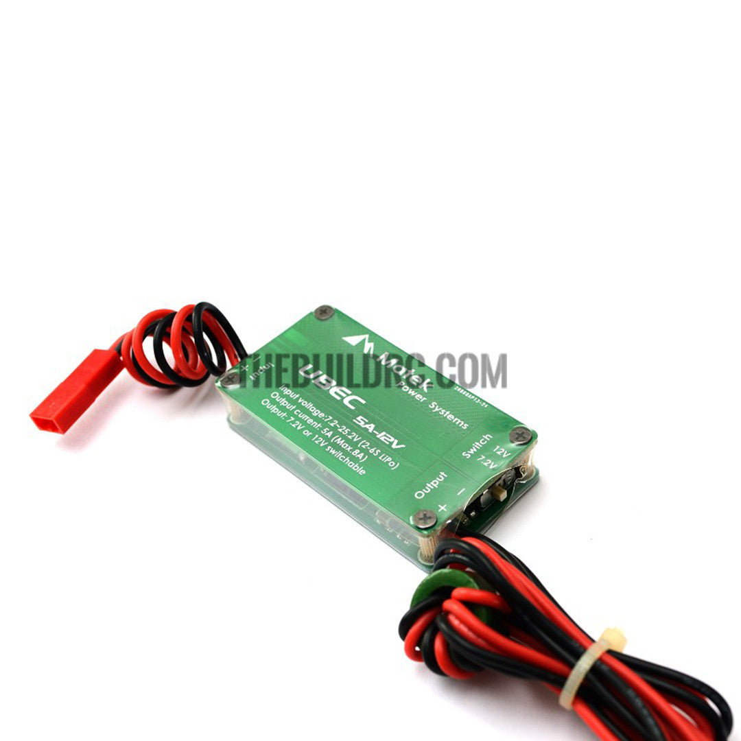 Matek heli multicopter FPV BEC 2-6S input dual output 12V/7.2V 5A