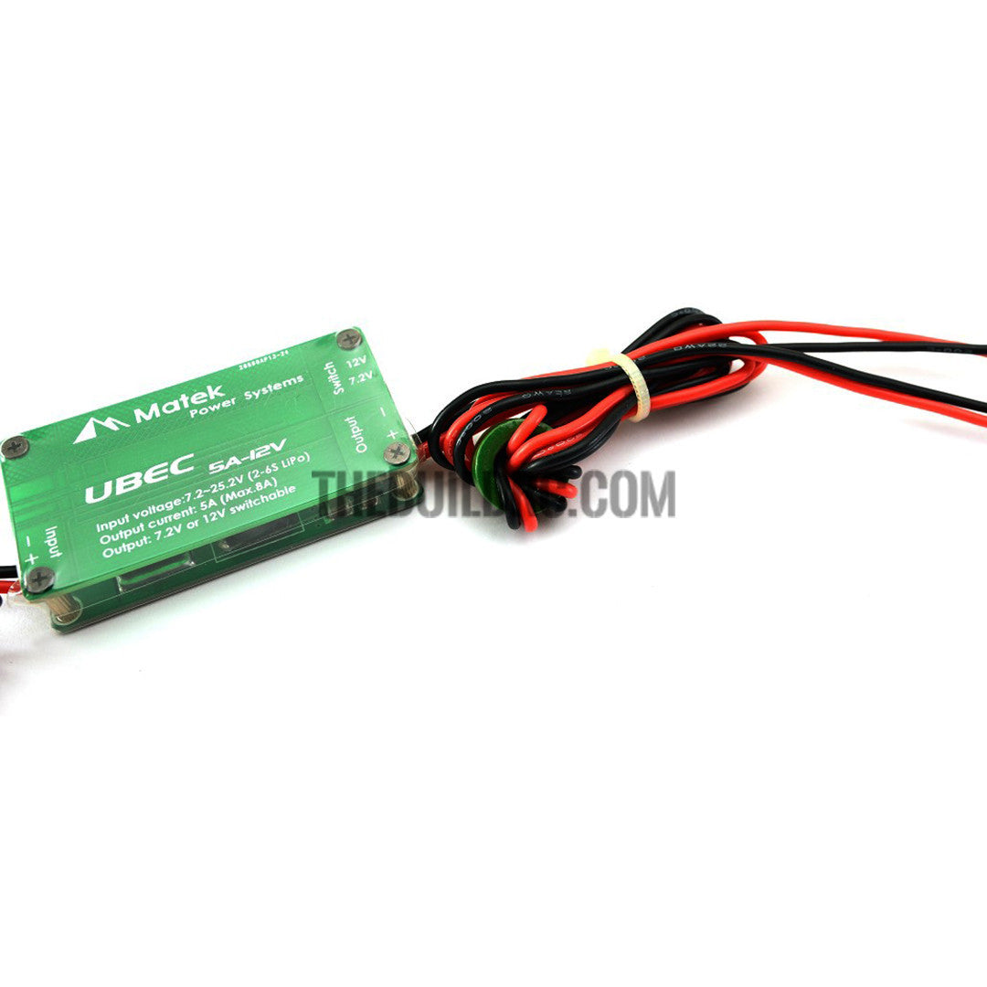Matek heli multicopter FPV BEC 2-6S input dual output 12V/7.2V 5A