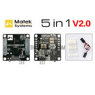 Matek LED & POWER HUB 5in1 V3 Power Supply Board + BEC 5V 12v + Low Voltage Alarm+ Tracker