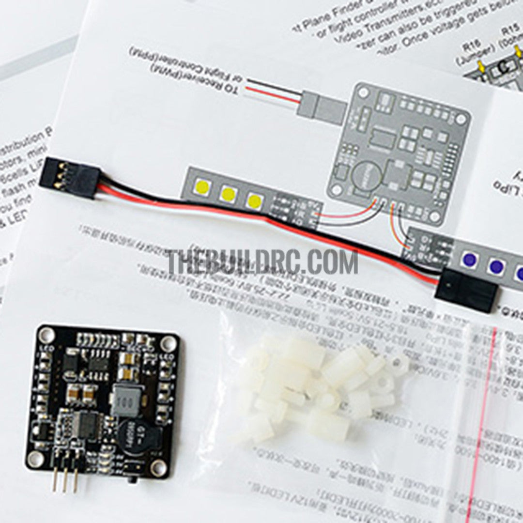 Matek LED & POWER HUB 5in1 V3 Power Supply Board + BEC 5V 12v + Low Voltage Alarm+ Tracker