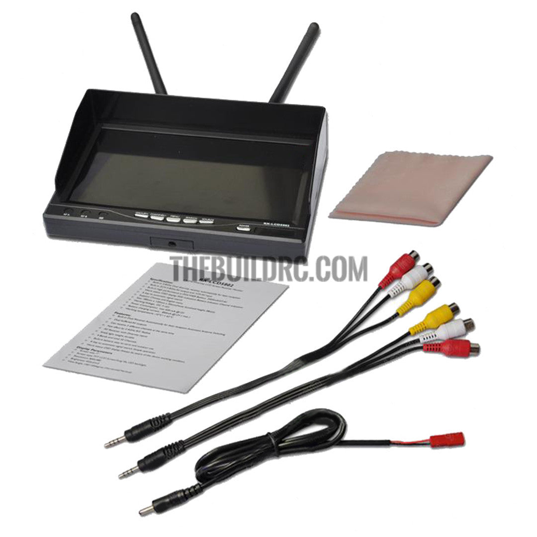 Boscam RX-LCD 5802 7" FPV 5.8GHz 40CH HD Monitor+TS5823 For RC Quadcopter Drone - Receiver included Black