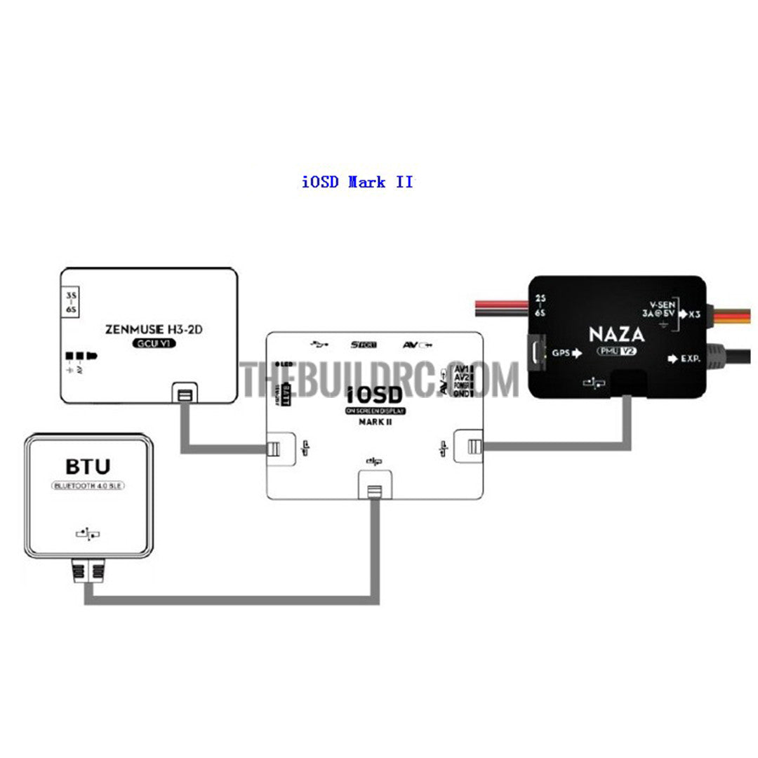 DJI Naza-M V2 with GPS latest Firmware BTU & IOSD Mini for Multi-rotor Multicopter