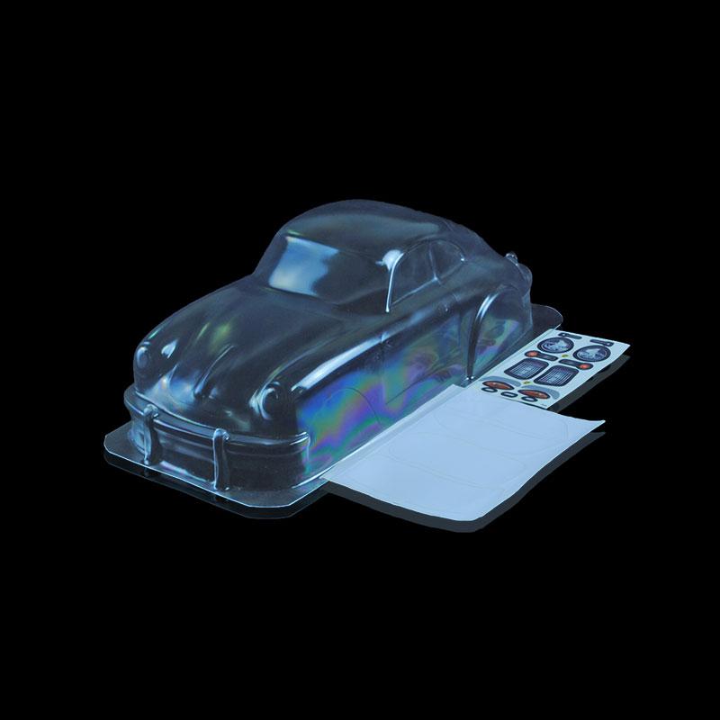 Pre-Owned 1/10 Lexan Clear RC Car Body Shell for  MINI Porsche 356 BODY