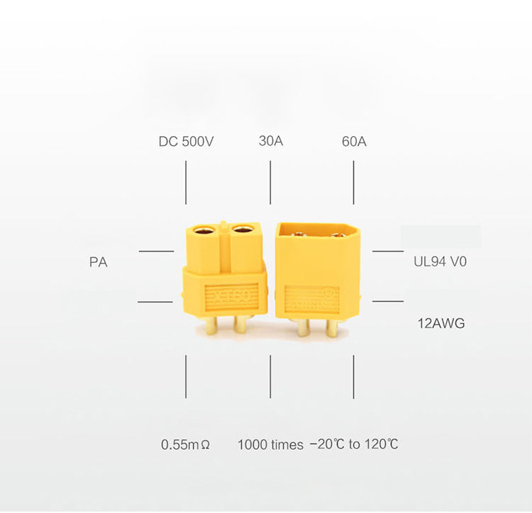 Amass  XT60 series / XT60U / XT60H Genuine Gold plated connectors