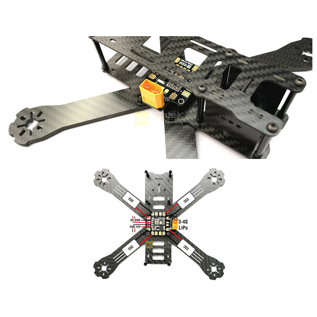 Matek Systems PDB XT60 with BEC 5V & 12V 2oz Copper For RC Quadcopter drone