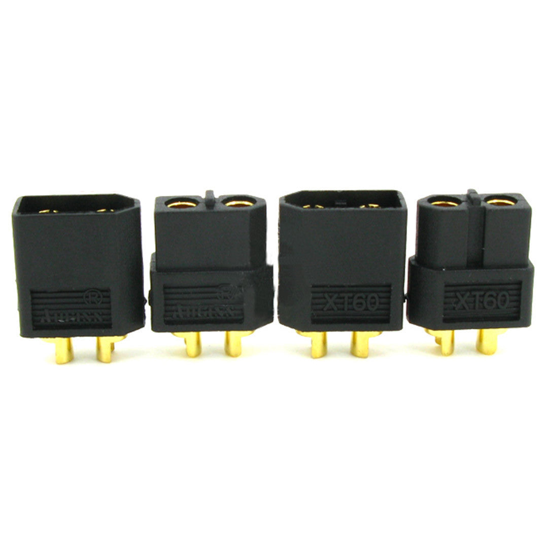 Amass XT60 Power Connectors - Black Edition - The Original & The Best (Male and Female Pair)