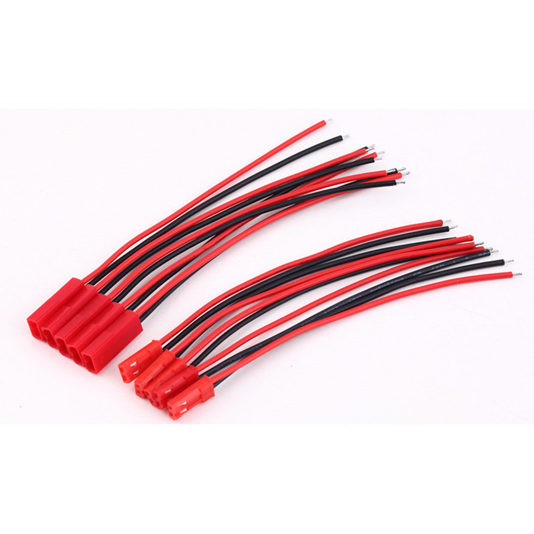 JST plug with silicone wire 24 AWG (Male)