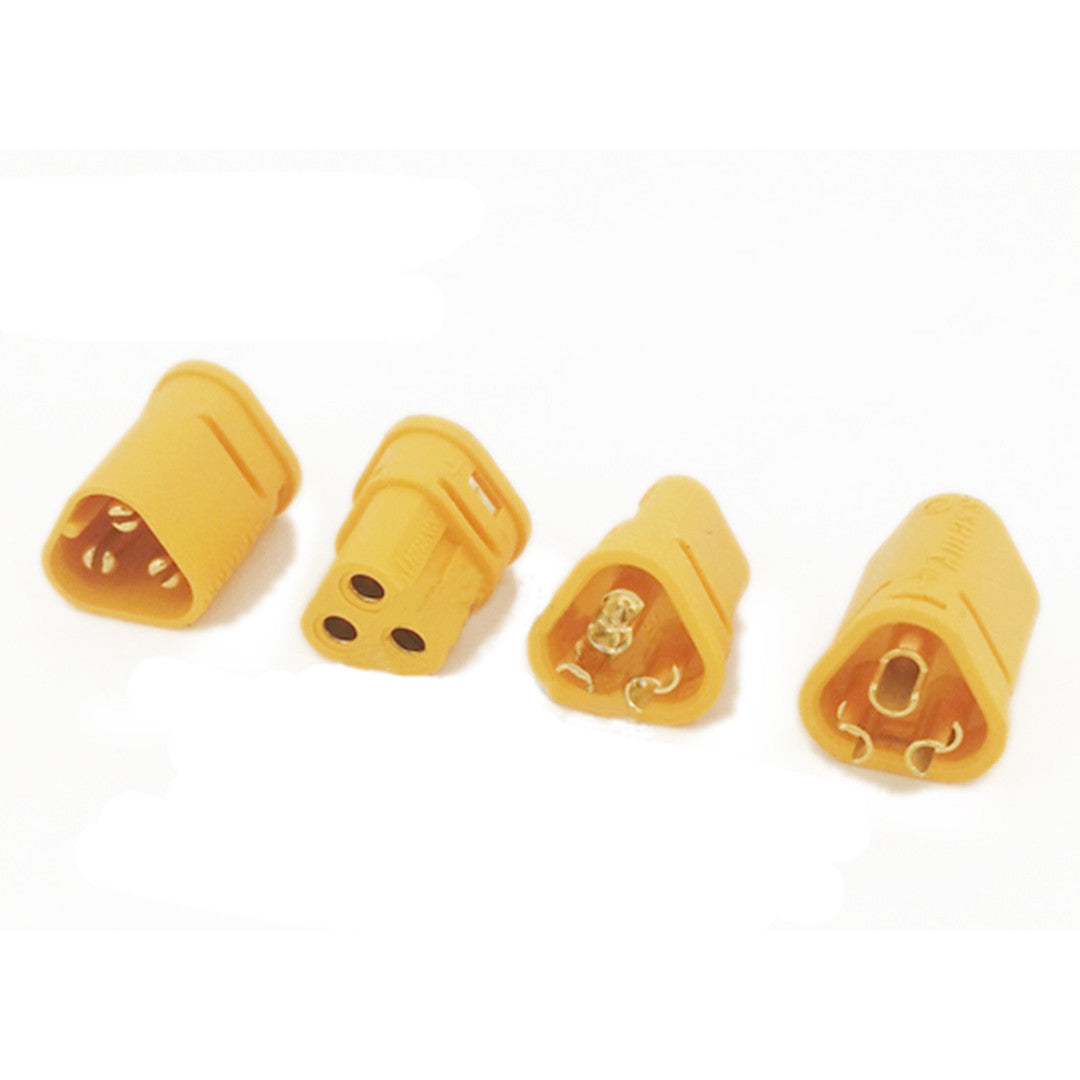 AMASS MT30 2mm 3 pole Bullet Connector Plug Set For RC ESC to Motor (Pair)