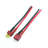 Amass T plug To JST 20AWG Soft Silicone Wire Switch Cable Connector L=100mm (male and female)
