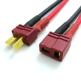 Amass T plug To JST 20AWG Soft Silicone Wire Switch Cable Connector L=100mm (male and female)