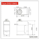 KST DS215MG Digital Coreless Swashplate Tail Servo for 450 RC Helicopter (1 pc)