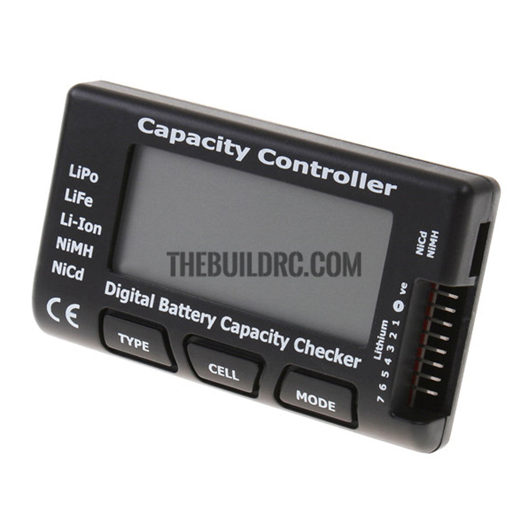 Battery Capacity Checker Tester LiPo LiFe Li-ion Ni-MH Ni-Cd Capacity Controller (Black)
