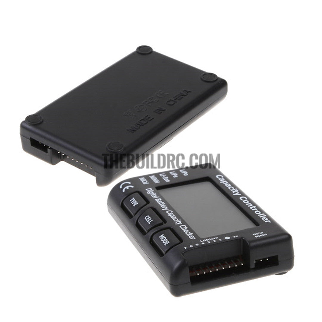 Battery Capacity Checker Tester LiPo LiFe Li-ion Ni-MH Ni-Cd Capacity Controller (Black)