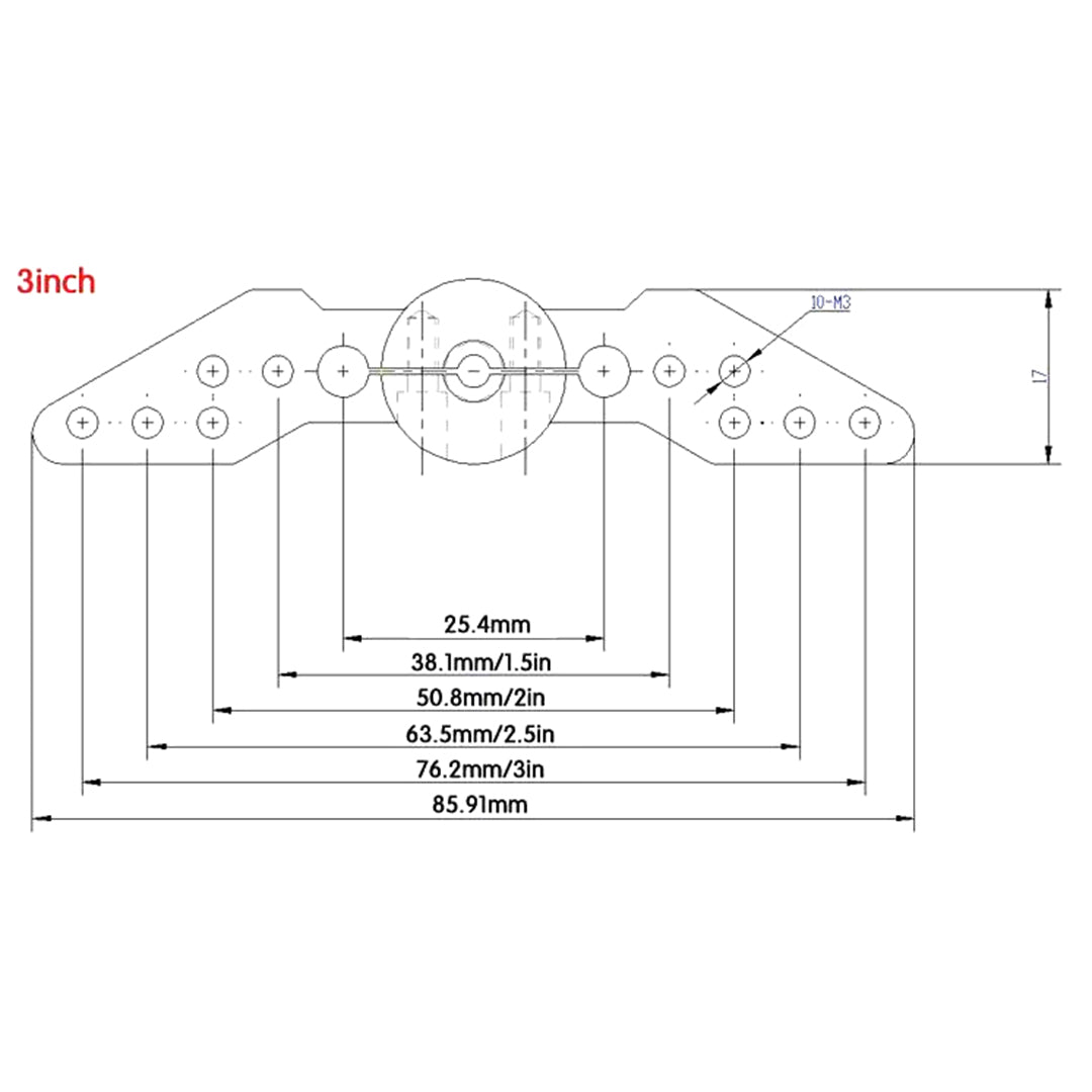 CNC Machined Aluminum Alloy Full Servo Arm/ Double Servo Arm