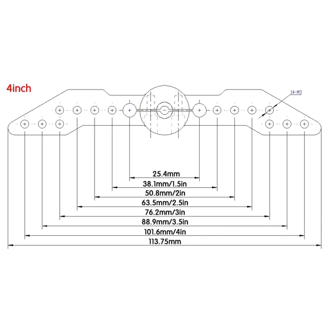 CNC Machined Aluminum Alloy Full Servo Arm/ Double Servo Arm