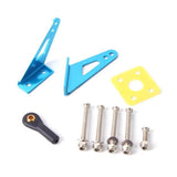 Aluminum Alloy Control Horn Set D3*L24*L25*H33mm with 4 Screws for RC Gasoline Airplanes
