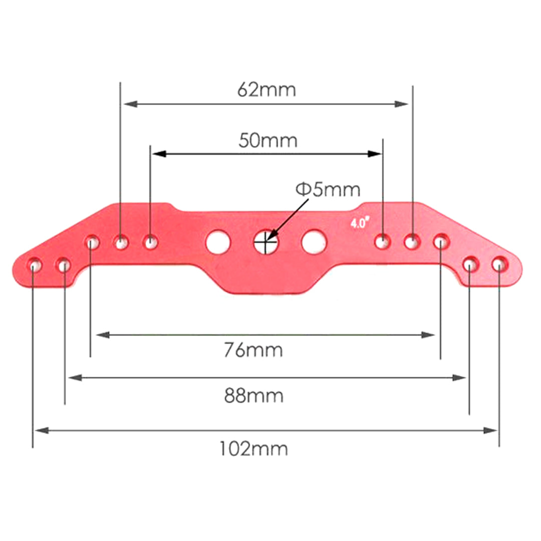 High Quality CNC Metal Servo Rudder Mount Set with Double Arm for Two Servos