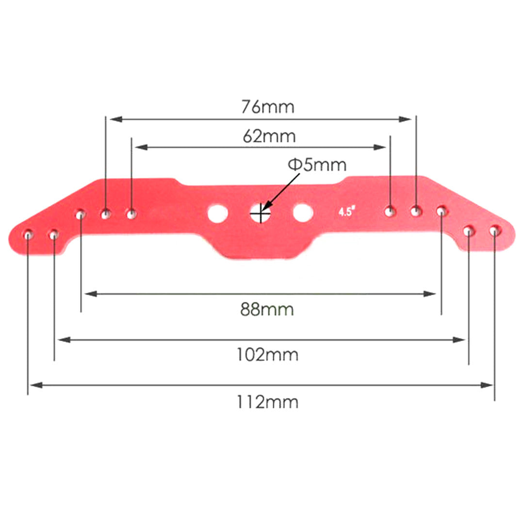 High Quality CNC Metal Servo Rudder Mount Set with 3.5in Double Arm for Two Servos