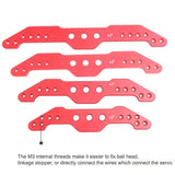 High Quality CNC Metal Servo Rudder Mount Set with 3.5in Double Arm for Two Servos