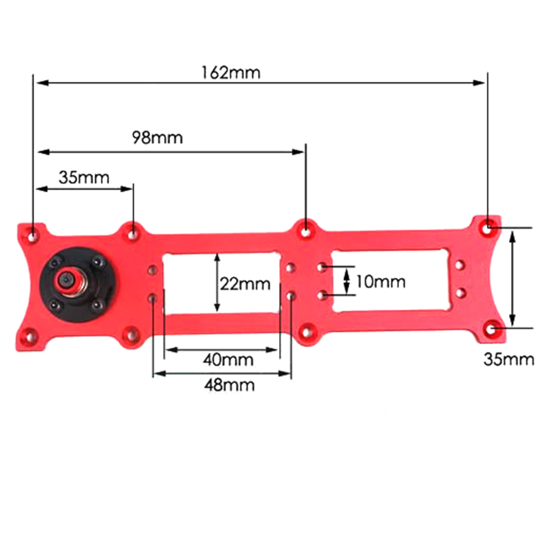 High Quality CNC Metal Servo Rudder Mount Set with Double Arm for Two Servos