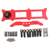 High Quality CNC Metal Servo Rudder Mount Set with 3.5in Double Arm for Two Servos