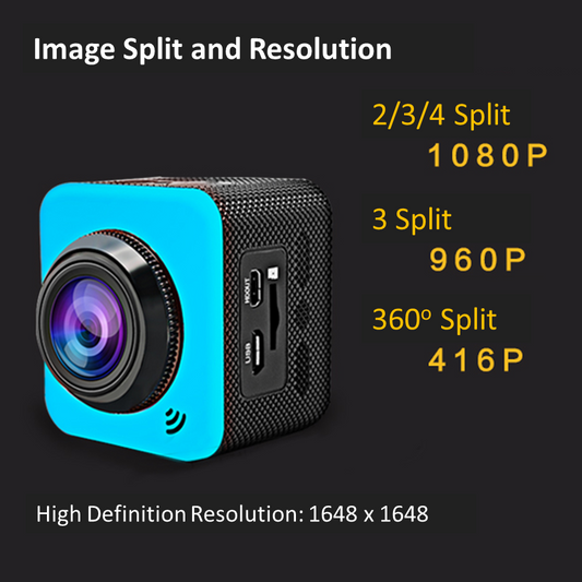 Cube 360S 360 Degree Waterproof Panoramic Sports Camera with WIFI
