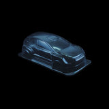 1/8 Lexan Clear RC Car Body Shell for  VW POLO WRC  300mm
