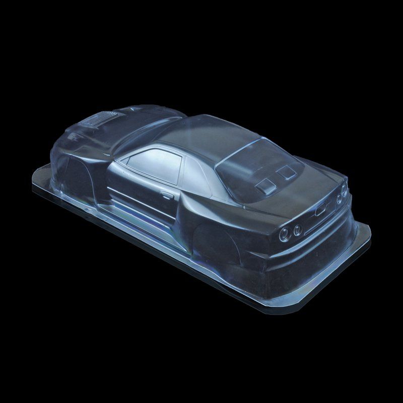 1/10 Lexan Clear RC Car Body Shell for Nissan GT-R R34 LOCTITE ZEXEL 190mm