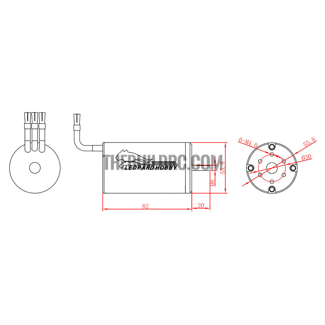 Leopard LBP5682/2Y 1360KV 4-Poles  Brushless Motor