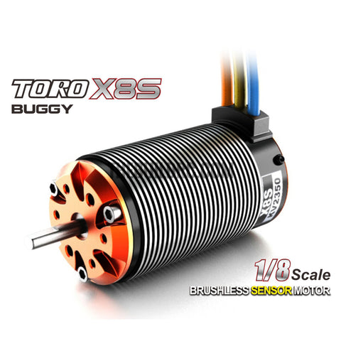 Toro X8S 2350KV 4 Poles Sensored Brushless Motor for 1/8 RC Model