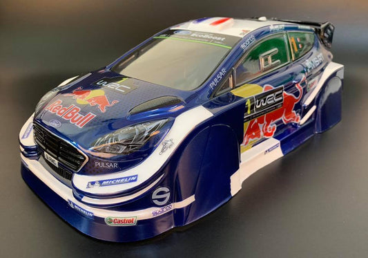 1/10 Lexan Clear RC Car Body Shell for M-chassis Ford Fiesta Rally bull 210mm