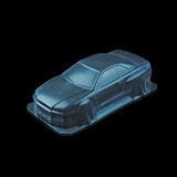 1/10 Lexan Clear RC Car Body Shell for M-Chassis NISSAN SKYLINE GTR R34   210mm