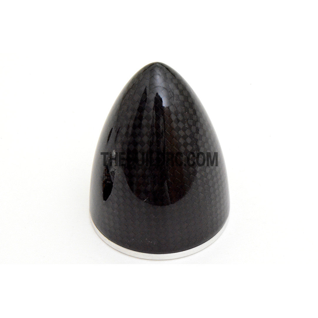 2.25" / 57.15mm Bullet Shape Carbon Fiber Spinner with Aluminium Backplate (Sharp)