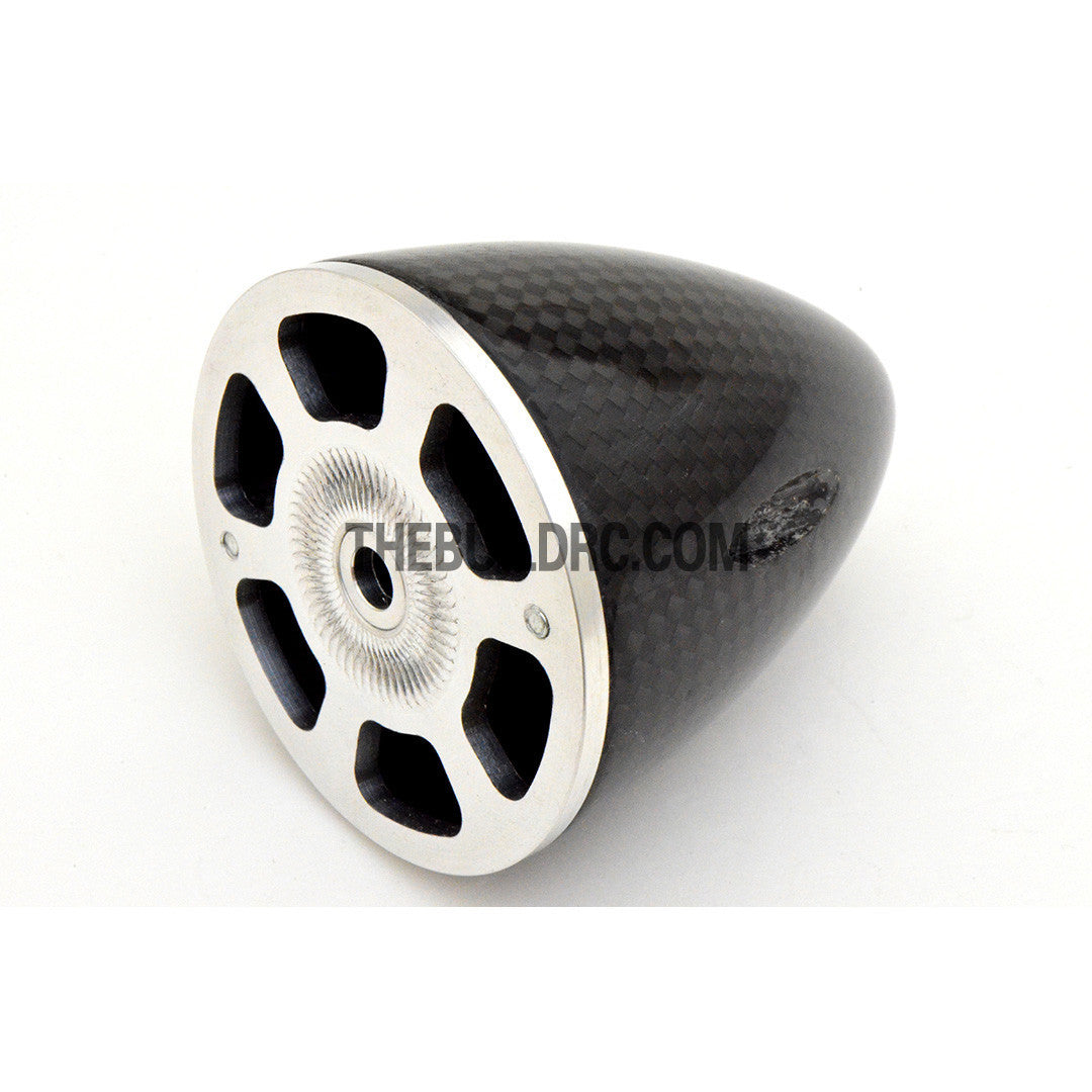 2.25" / 57.15mm Bullet Shape Carbon Fiber Spinner with Aluminium Backplate (Sharp)
