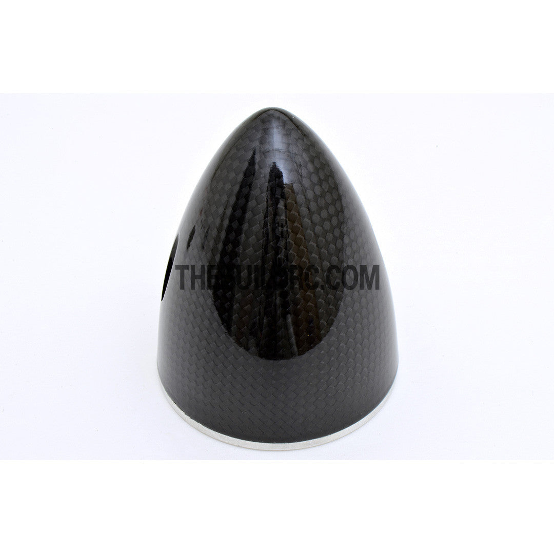 2.5" / 63.5mm Bullet Shape Carbon Fiber Spinner with Aluminium Backplate (Sharp)