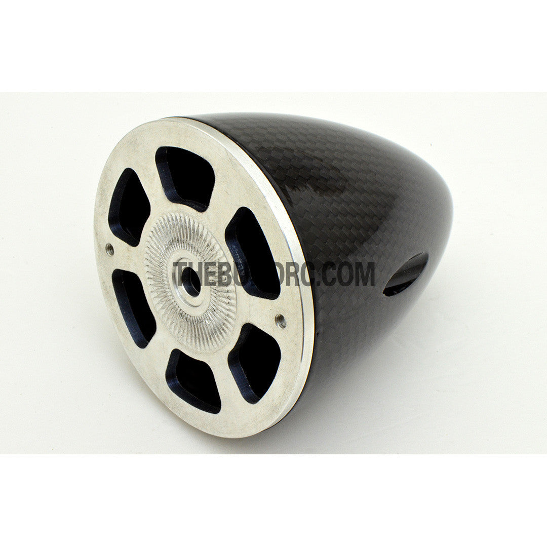 2.5" / 63.5mm Bullet Shape Carbon Fiber Spinner with Aluminium Backplate (Sharp)