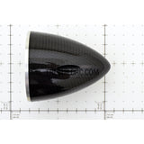 2.5" / 63.5mm Bullet Shape Carbon Fiber Spinner with Aluminium Backplate (Sharp)