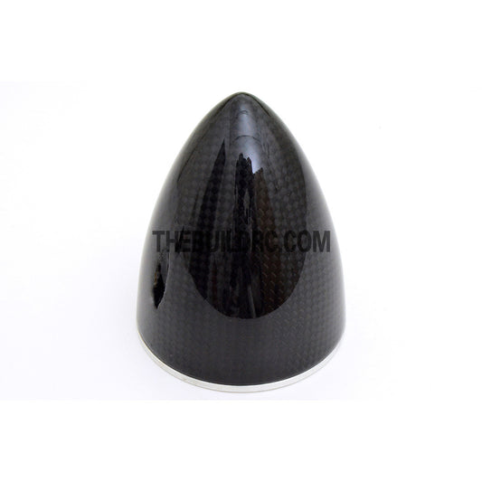 3" / 76.2mm Bullet Shape Carbon Fiber Spinner with Aluminium Backplate (Sharp)