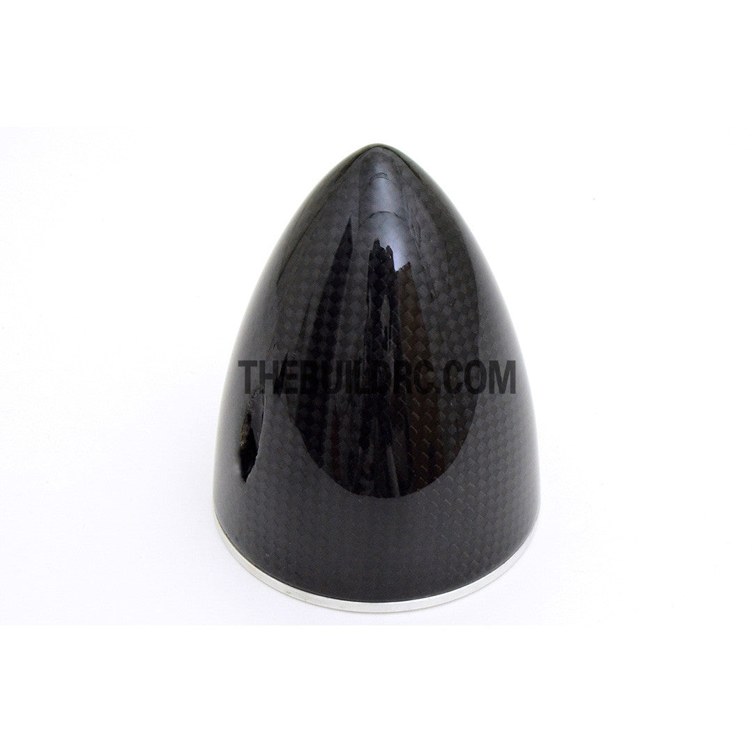 3" / 76.2mm Bullet Shape Carbon Fiber Spinner with Aluminium Backplate (Sharp)