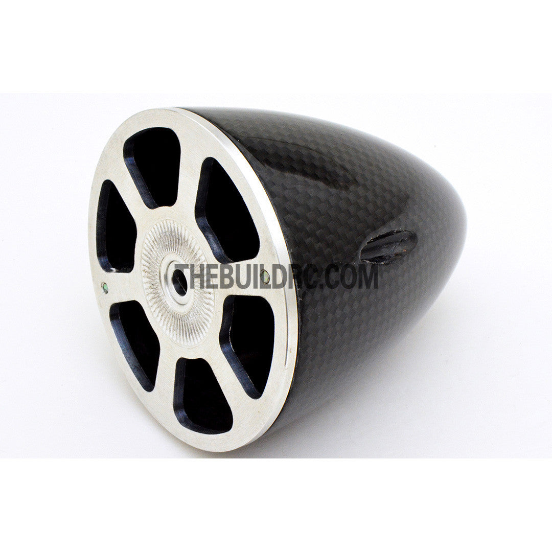 3" / 76.2mm Bullet Shape Carbon Fiber Spinner with Aluminium Backplate (Sharp)