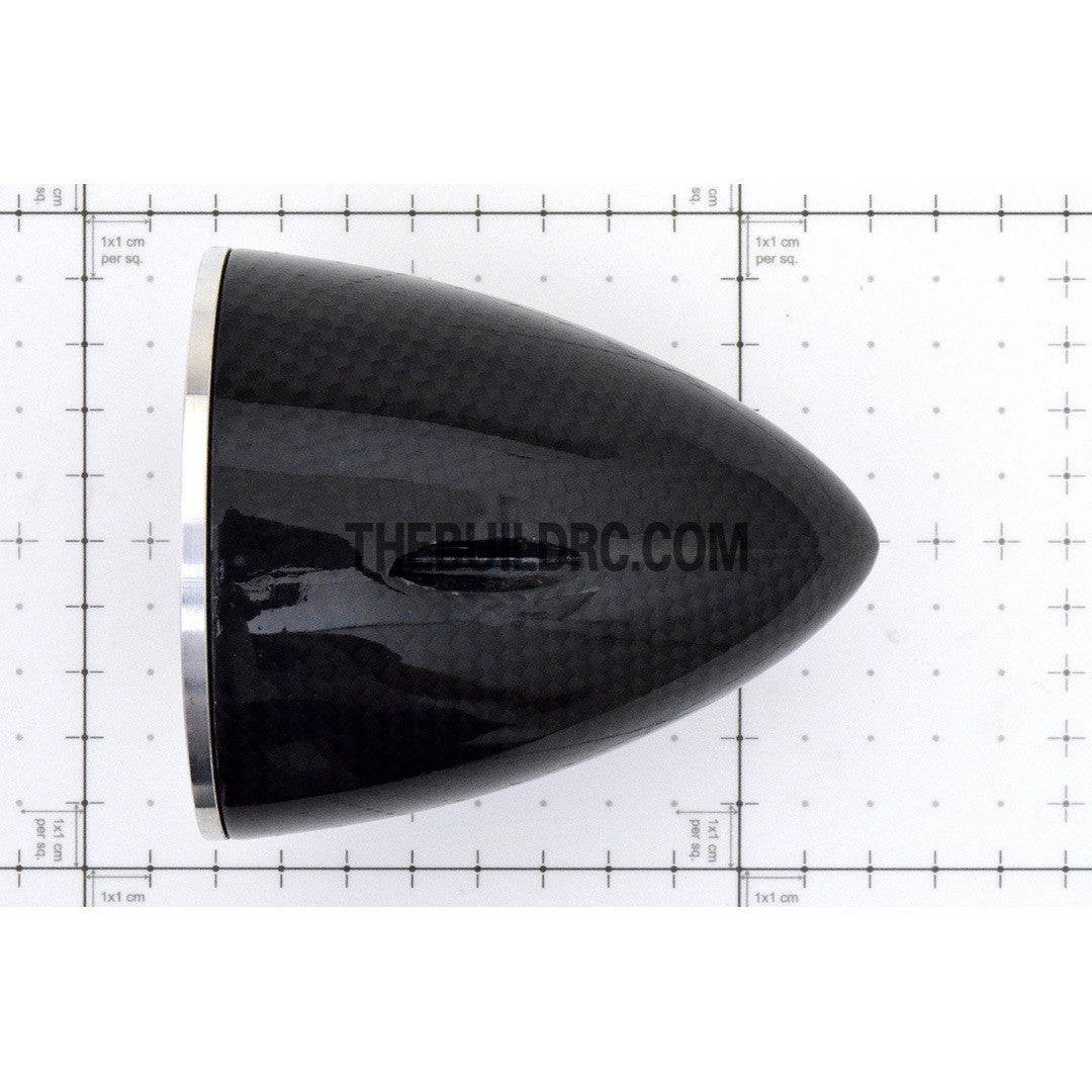 3" / 76.2mm Bullet Shape Carbon Fiber Spinner with Aluminium Backplate (Sharp)