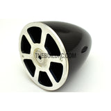 4" / 101.6mm Bullet Shape Carbon Fiber Spinner with Aluminium Backplate (Sharp)