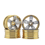 Savor 26mm Set of 4 Alloy Wheels for 1/10 RC Car (Gold and Silver)